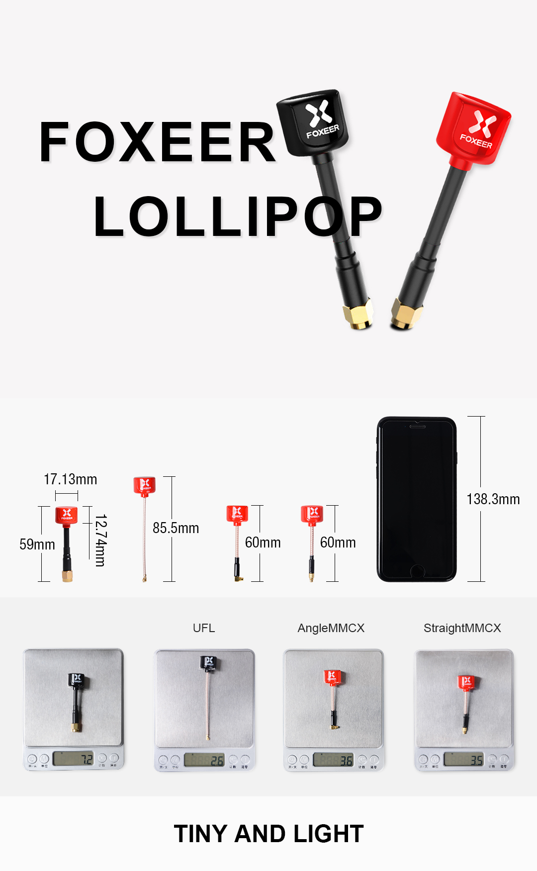 Foxeer Lollipop 2 Antenna 5.8G (RHCP) 2pcs Set 13 - Foxeer