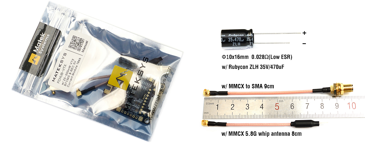 Matek FCHUB-VTX /W 5.8G Video Transmitter 6 - Matek Systems