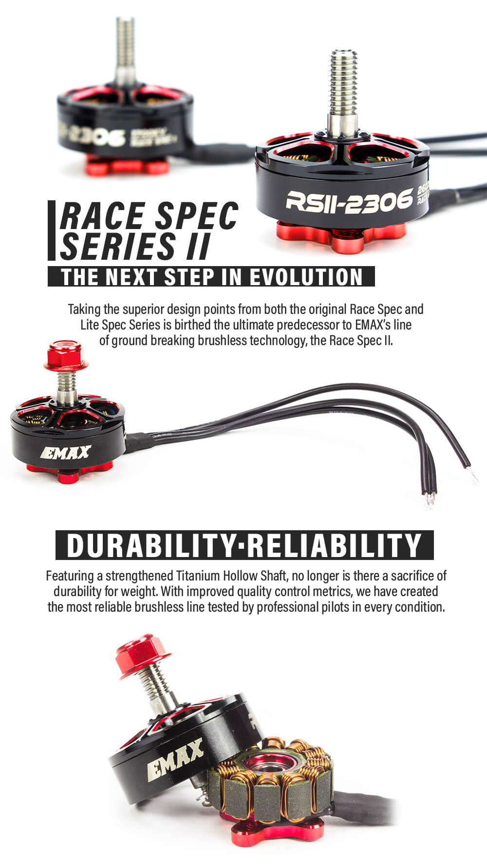 EMax RSII 2306 Race Spec - Brushless Motor (4-6S)