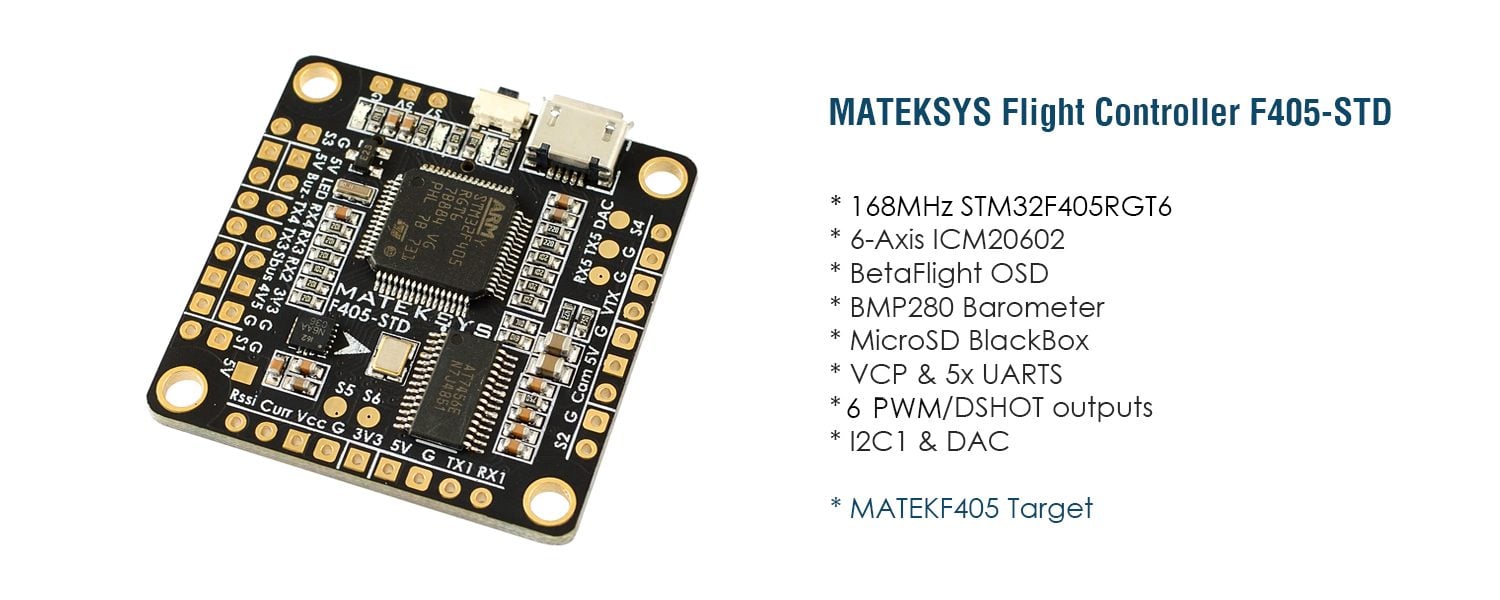 Matek F405-STD Flight Controller 1 - Matek Systems
