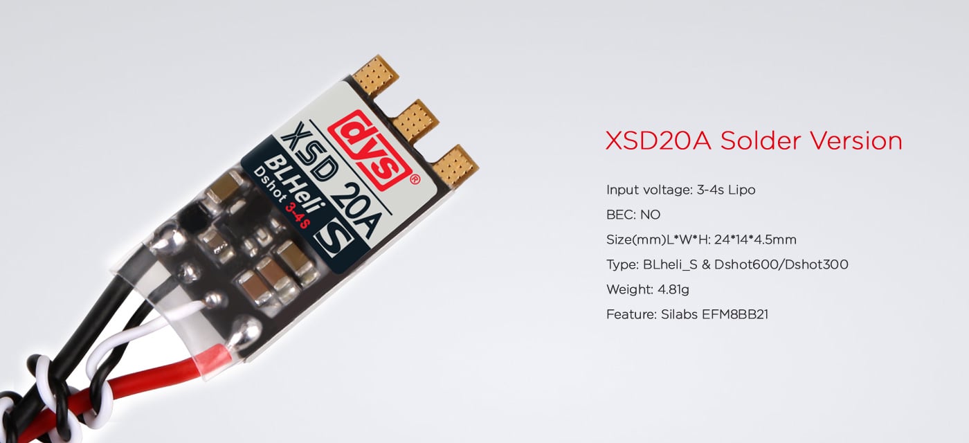 DYS XSD20A Bl_Heli S 2s to 4s ESC 4 - DYS