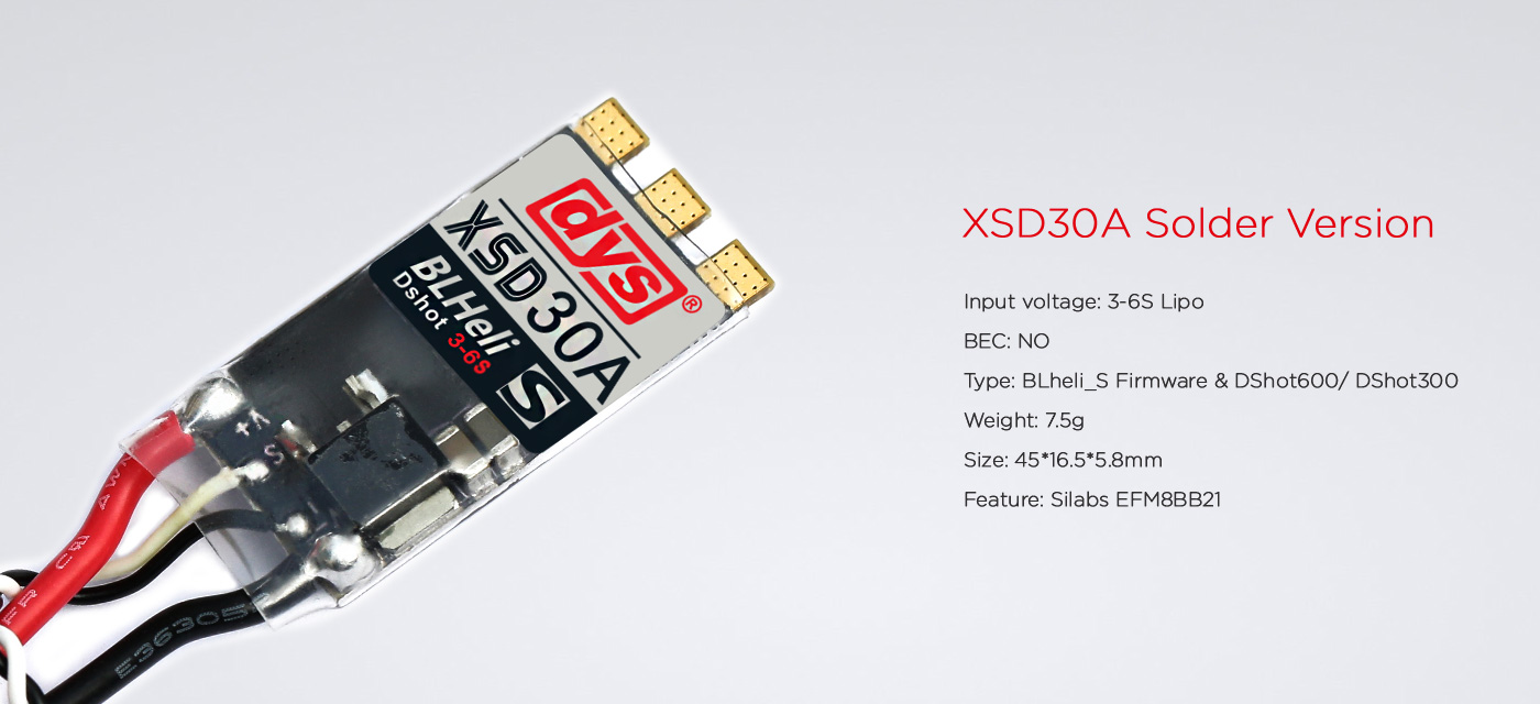 DYS XSD30A BLHeli_S 3s to 6s ESC 4