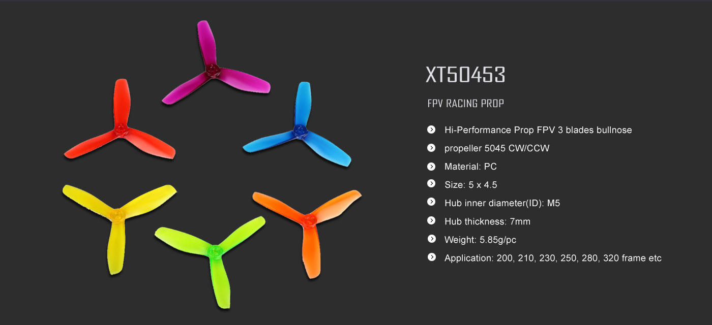Details about   4 Pairs 4045/5045/6045 3 blades Bullnose Propeller 8pcs CW /CCW for 250 FPV 