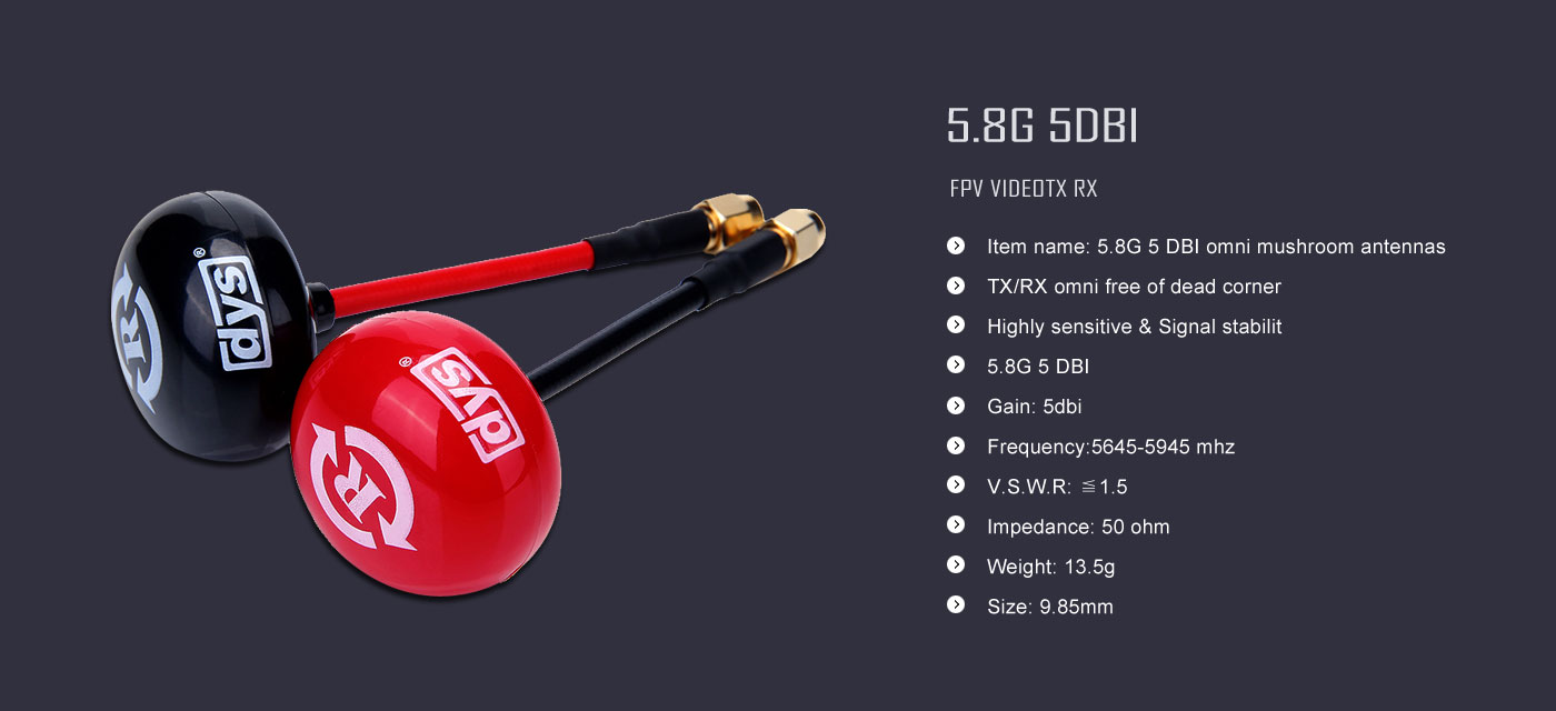 DYS 5.8G 5 DBI Omni Mushroom FPV Antenna 18