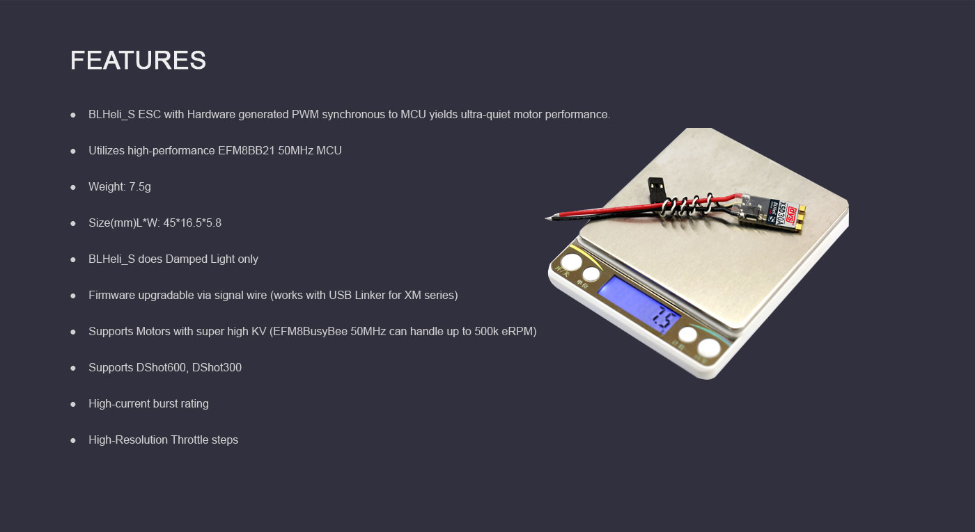 DYS XSD30A BLHeli_S 3s to 6s ESC 3