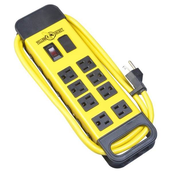 Yellow Jacket Modern 8-Outlet Metal Power Block with 2 USB Ports