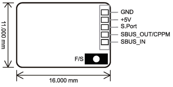 FrSky R-XSR - Ultra Mini Redundancy Receiver with ACCST 2 - FrSky