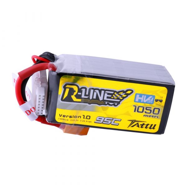 Tattu R-Line 1050mAh 95C 6S1P Lipo Battery Pack with XT60 Plug