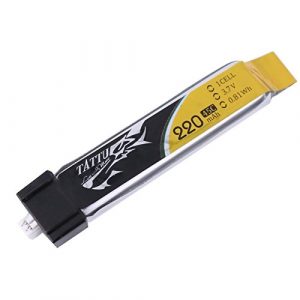 Tattu 220mAh 3.7V 45C 1S1P Lipo Battery Pack with Eflite Stock Connector