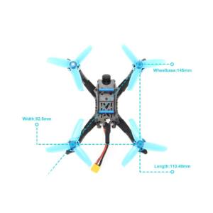 HGLRC XJB V1.2 - 145mm FPV Racing Drone (PNP) - Blue 3 - HGLRC
