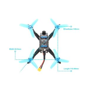 HGLRC XJB V1.2 - 145mm FPV Racing Drone (PNP) - Blue 6 - HGLRC