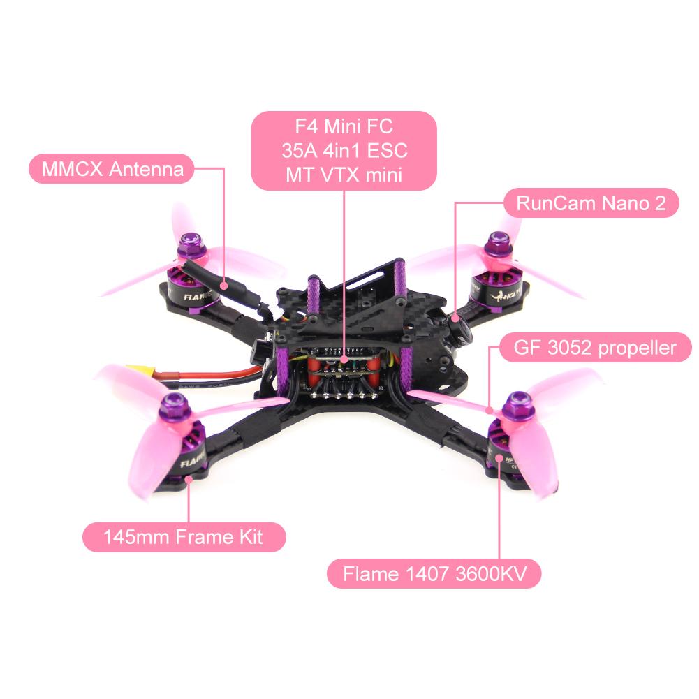 HGLRC XJB V1.2 145mm FPV Racing Drone PNP Blue MyFPV