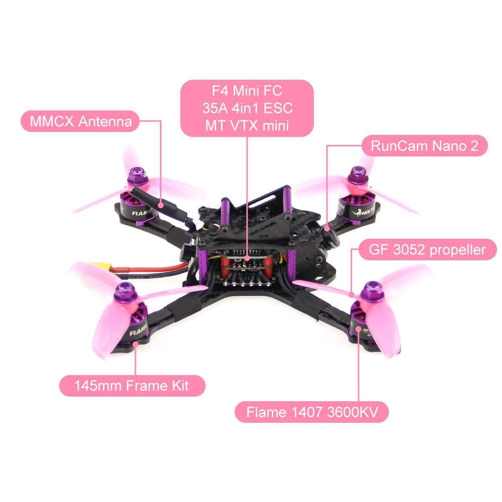 HGLRC XJB V1.2 - 145mm FPV Racing Drone (PNP) - Blue 8 - HGLRC