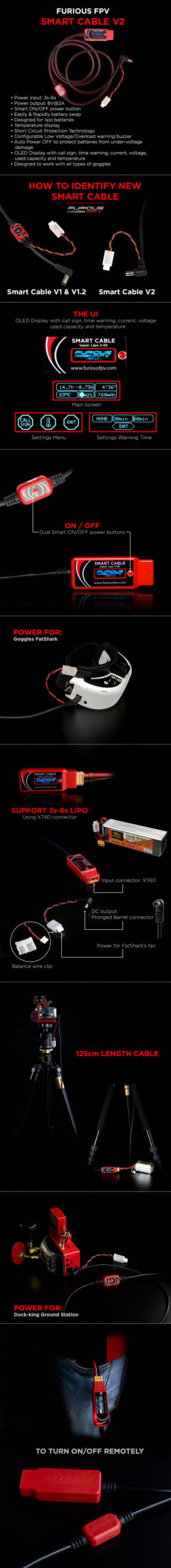 FuriousFPV Smart Cable v2 for FPV Goggles 5 - Furious FPV