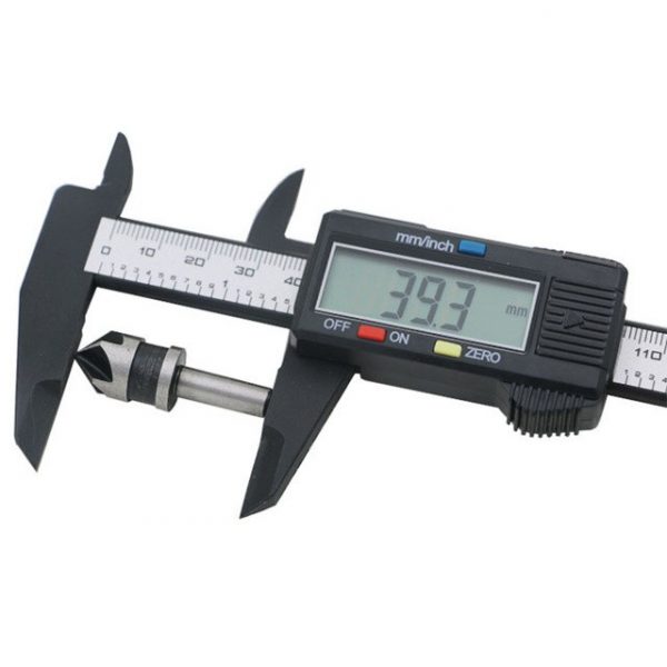 6 inch 0-150 mm Digital Electronic Caliper Ruler Carbon Fiber Composite 3 -