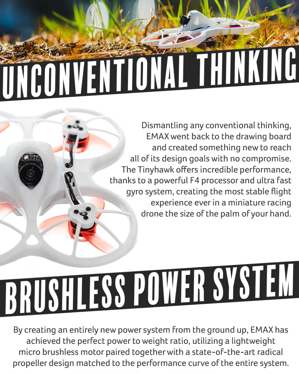 Emax Tinyhawk Indoor FPV Racing Drone - BNF 27 - Emax