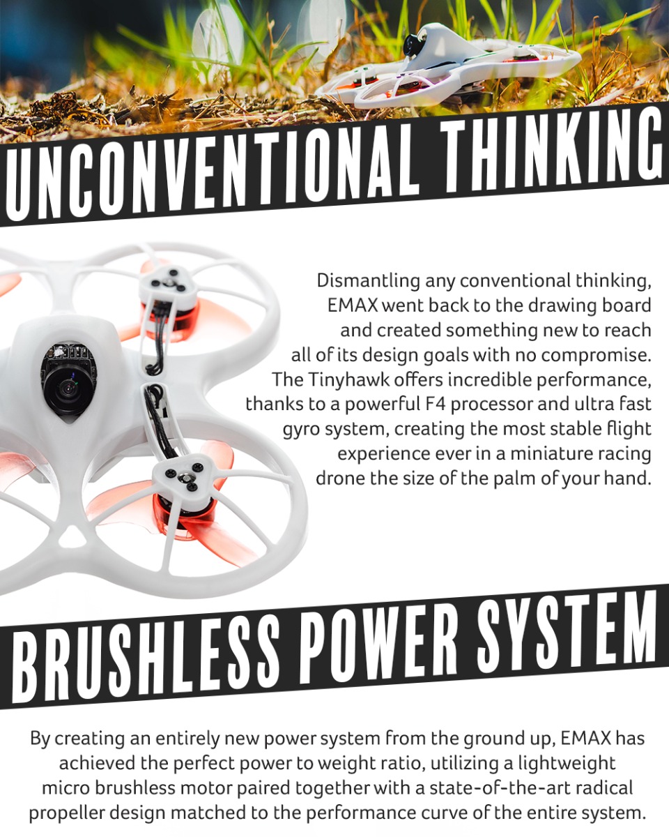 Emax Tinyhawk Indoor FPV Racing Drone - BNF 14 - Emax