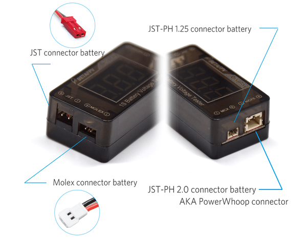 1S LiPo Battery Voltage Tester