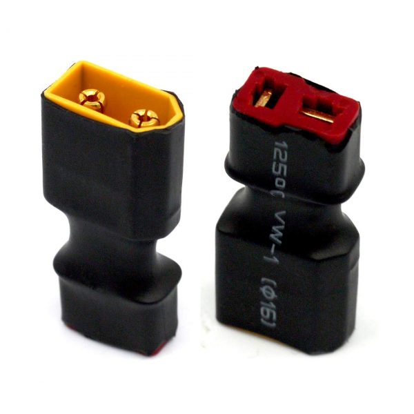 Male XT60 to Female Deans T-Plug Connector Adapter No Wires - Image 2