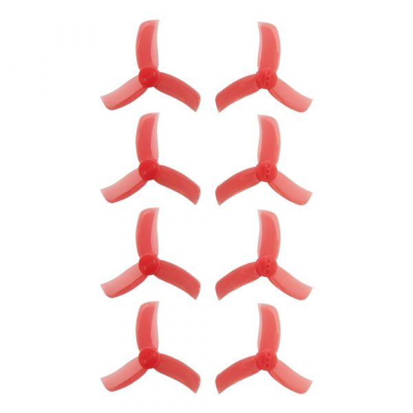 Gemfan Hulkie Red 2040 Durable 3 Blade Set of 8  (4CW + 4CCW)