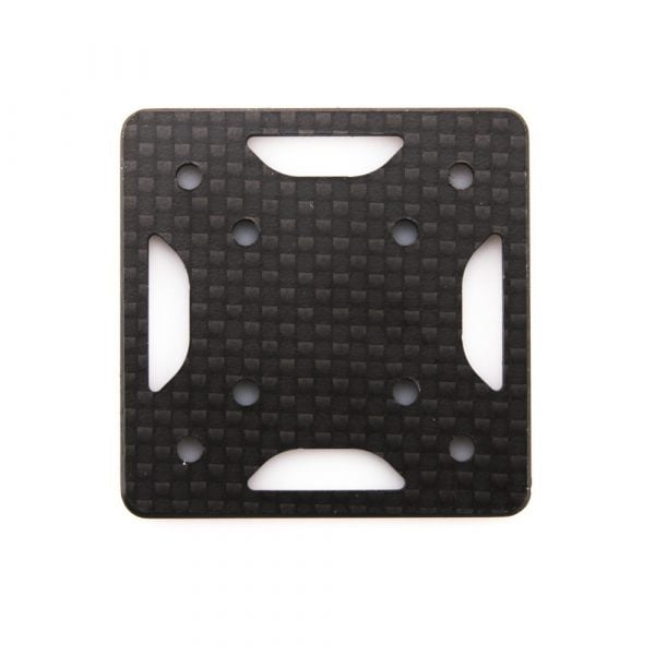 The replacement QAV-SKITZO Dark Matter FPV Freestyle Quadcopter Arm Bottom Plate made of 3mm thick 3k carbon fiber.
