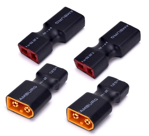 Male XT60 to Female Deans T-Plug Connector Adapter No Wires - Image 7