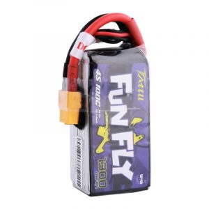 Tattu FunFly 1300mAh 100C 14.8V 4S1P lipo battery pack with XT60 Plug for Practice