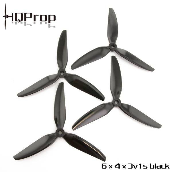 HQProp DP 6x4x3V1S 6" Props - Black (Set of 4) 1