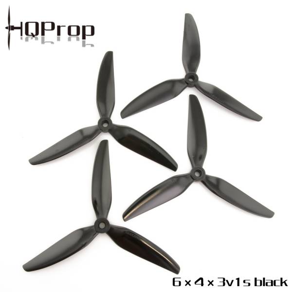 HQProp DP 6x4x3V1S 6" Props - Black (Set of 4)
