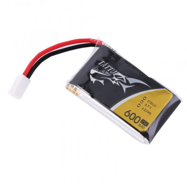 Tattu 25C 1S 3.7 v 600mah Lipo Battery Pack with Molex Plug (6 pack) 1 - Tattu