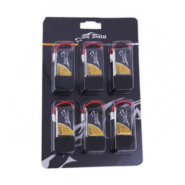 Tattu 25C 1S 3.7 v 600mah Lipo Battery Pack with Molex Plug (6 pack) 4 - Tattu