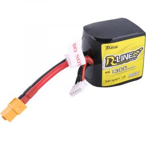 Tattu R-Line 1300mAh 95C 4S1P Square lipo battery pack with XT60 Plug