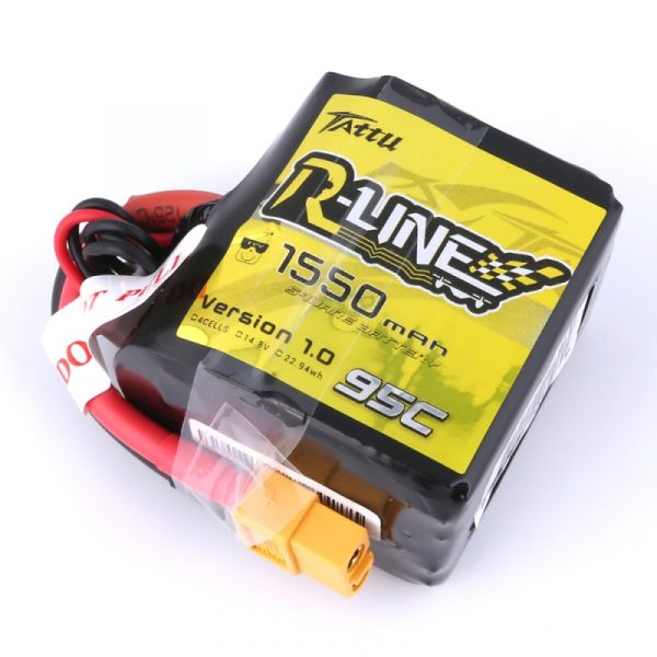 Tattu R-Line 1550mAh 95C 4S1P Square LiPo Battery 2 - Tattu