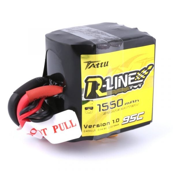 Tattu R-Line 1550mAh 95C 4S1P Square Lipo Battery Pack with XT60 Plug