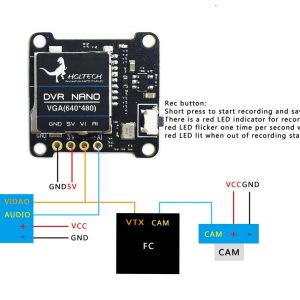 HGLRC DVR NANO Mini Video Recorder wiring diagram