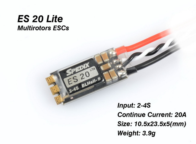 Spedix 20A Lite (2-4s lipo) BLHeLi_S 3 Spedix 20A Lite (2-4s lipo) BLHeLi_S 5