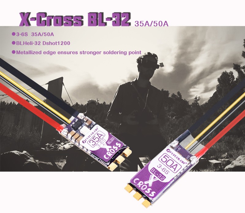 Flycolor X-Cross 50A OPTO DSHOT 1200 BLHeli_32 (3-6s ESC) 10 - Flycolor
