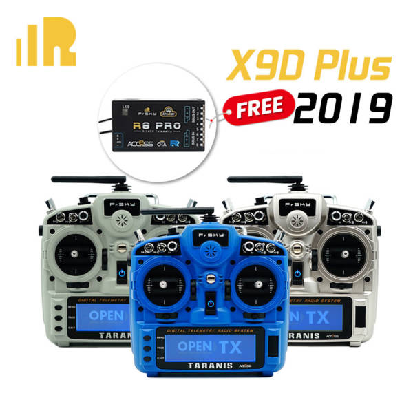 FrSky Taranis X9D Plus 2019 Transmitter (Ash White) (FREE R8PRO RECEIVER)