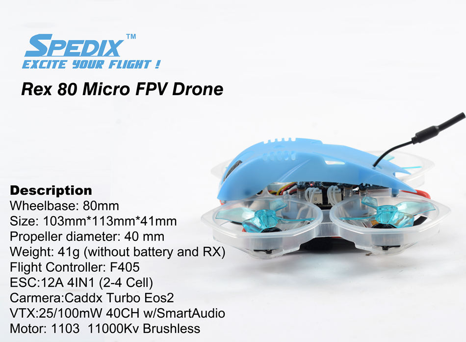 Spedix Rex 80mm Micro Brushless FPV Drone PNP 10 - Spedix