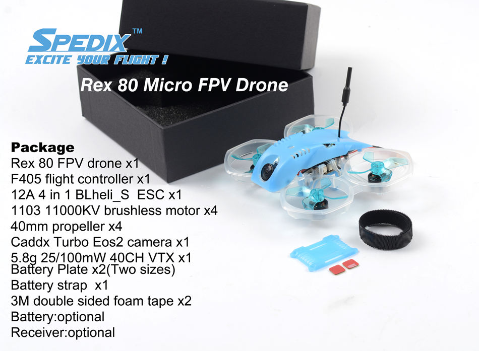 Spedix Rex 80mm Micro Brushless Fpv Drone Pnp