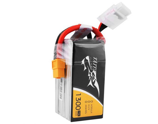 Tattu 1300mAh 6S 75C Lipo Battery Pack with XT60 Plug 1 - Tattu