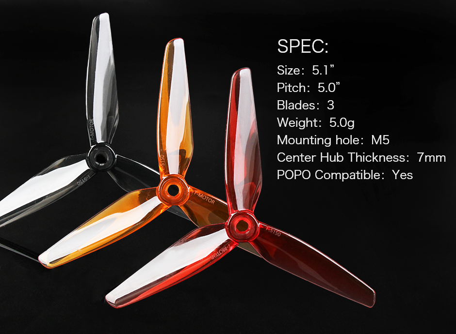 T-Motor T5150 Propeller (Set of 10 - Clear Orange) 11 - T-Motor