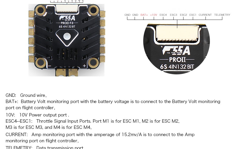 T-Motor F55A PROII • F3 6S 32-bit 4in1 ESC 7 - T-Motor