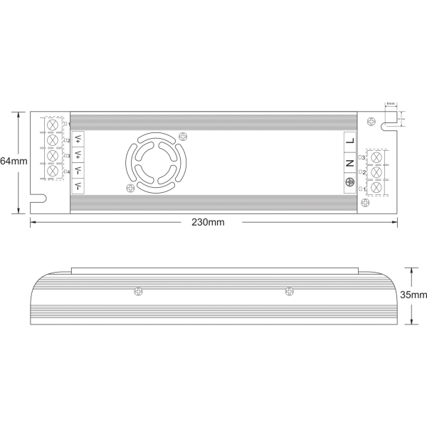 LED Power Supply - 400w 33.3A 12V w/ XT60 4 -