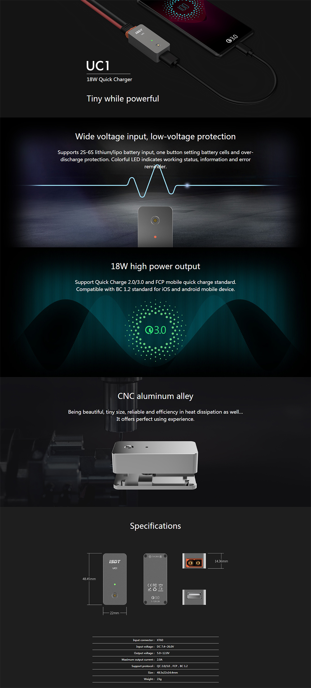 iSDT UC1 DC to USB 18W 2A Mini USB Quick Charger 11 - ISDT