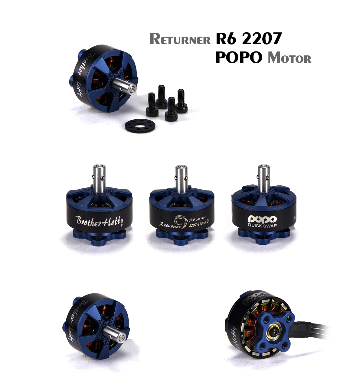 Brother Hobby Returner R6 2207 1750kv POPO PRO shaft 8 - BrotherHobby