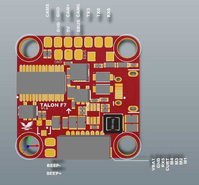 Talon F7 BB 20X20 (2-8s) Flight Controller 14 - Heli Nation