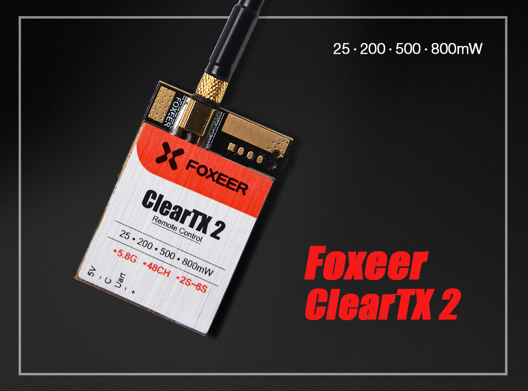 Foxeer ClearTX 2 5.8G 48CH 25/200/500/800mW Remote Control VTx 6 - Foxeer