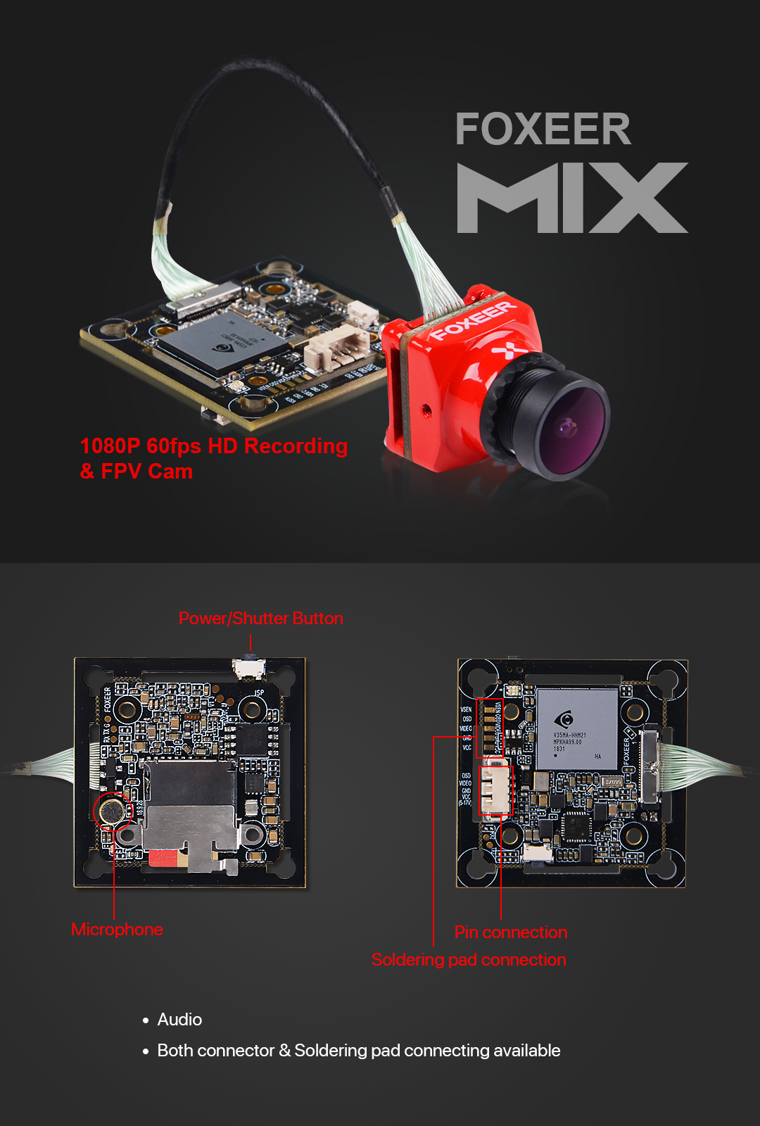 Foxeer Mix 2 1080p 60fps Super WDR Mini HD FPV Camera (Pick Your Color) 12 - Foxeer