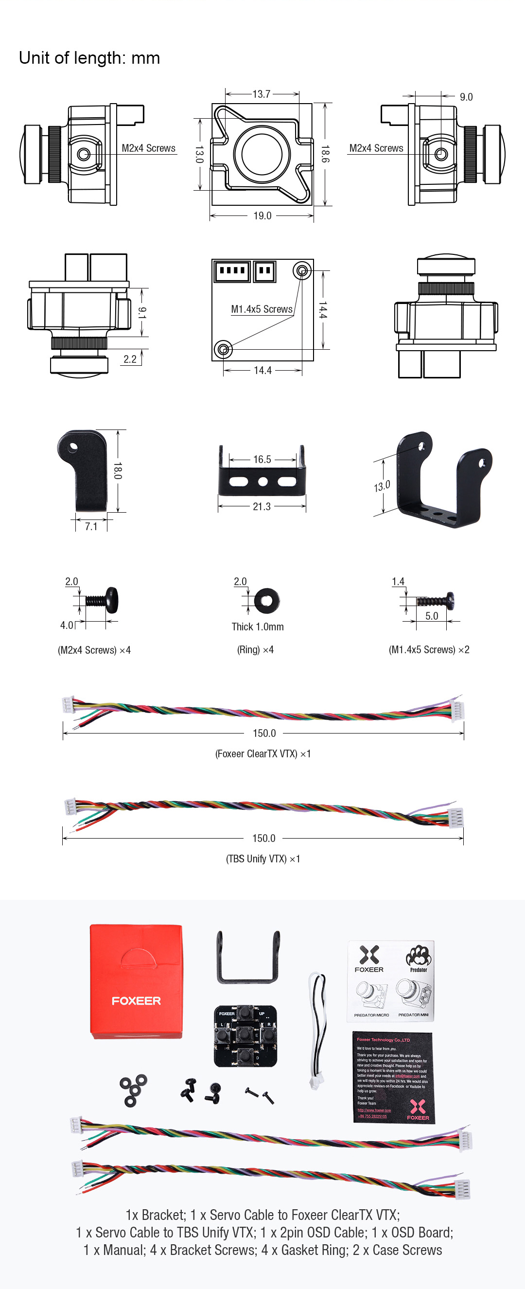 Foxeer Micro Predator 4 Super WDR 4ms latency FPV Camera (Pick Your Color) 6 - Foxeer